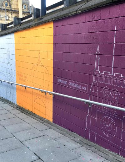 Bradford interchange mural - cathedral