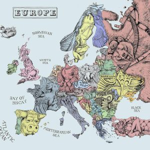 Europe map illustration