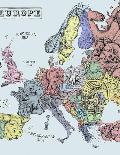 Europe map illustration