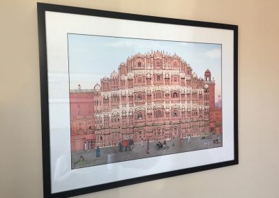 Hawa Mahal Jaipur illustration framed 2