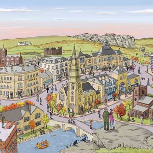 Ilkley landscape illustration