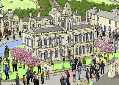 Victoria Hall Saltaire illustration