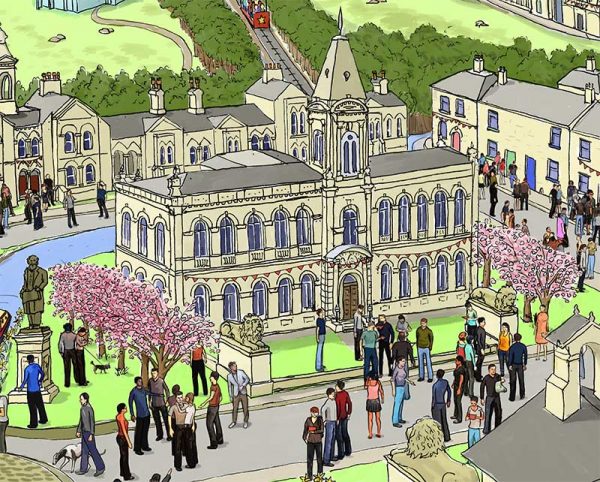 Victoria Hall Saltaire illustration