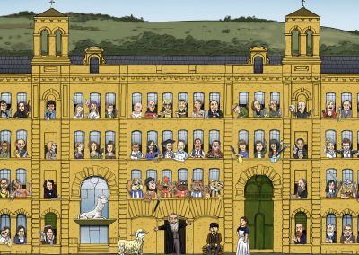 Salts Mill illustration central detail