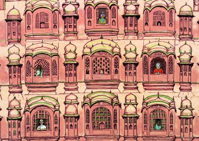 Hawa Mahal Jaipur illustration