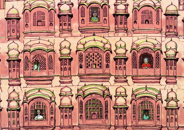 Hawa Mahal Jaipur illustration