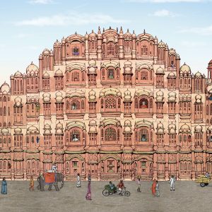 Hawa Mahal Jaipur illustration