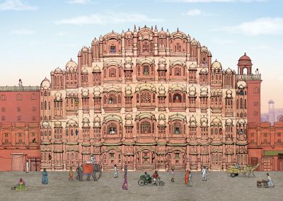 Hawa Mahal Jaipur illustration