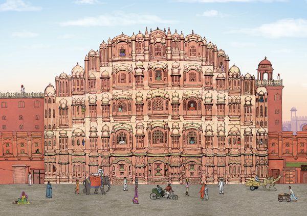 Hawa Mahal Jaipur illustration