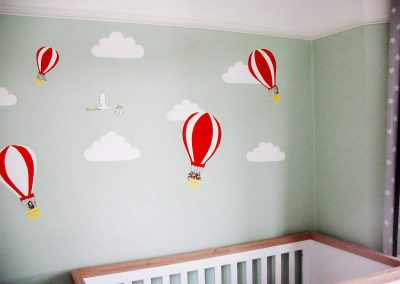 Nursery balloon mural 2