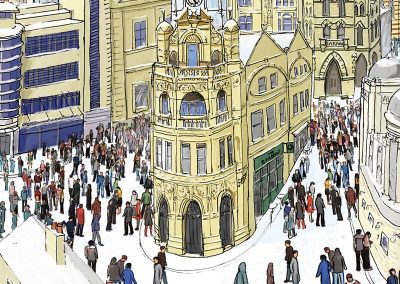 Bradford in winter illustration - Penny Bank 2