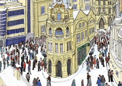 Bradford in winter illustration - Penny Bank 2