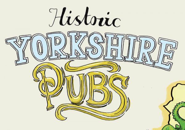 Yorkshire pub map illustration logo