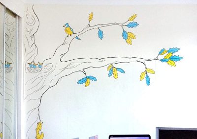 bedroom tree mural 1
