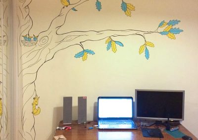 bedroom tree mural 3
