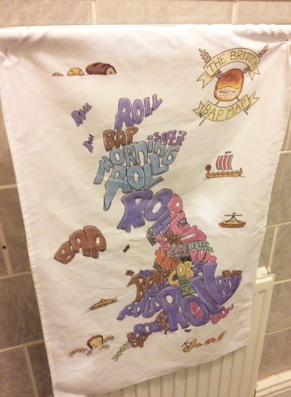 British Bap map tea towel 2