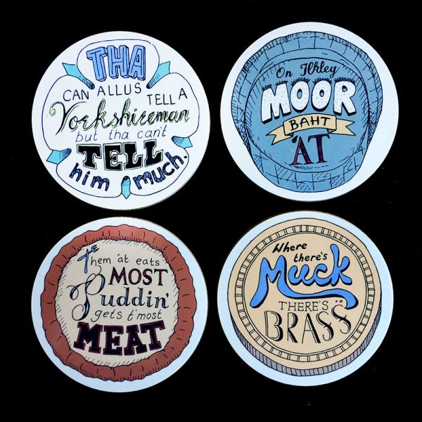 Yorkshire coaster set colour 2