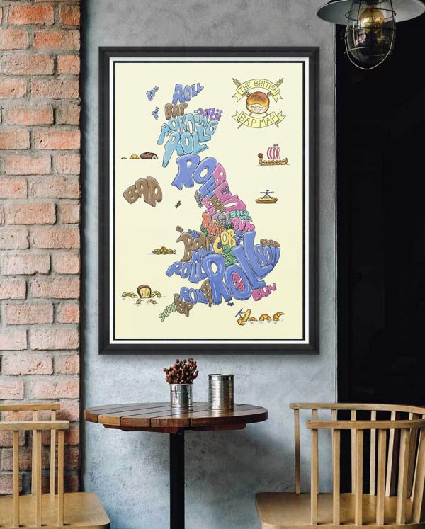 british bread map framed