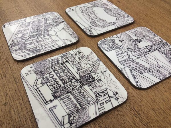 Yorkshire architecture coaster