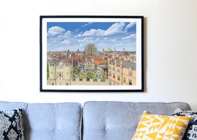 York in summer picture framed