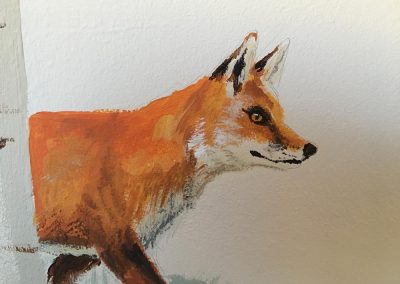 Nursery woodland mural - fox