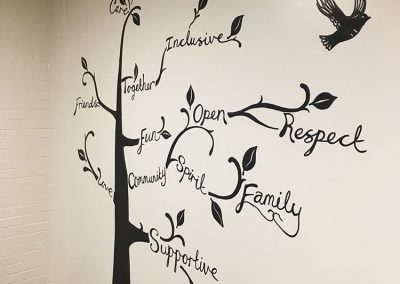 Croft Cafe - tree mural
