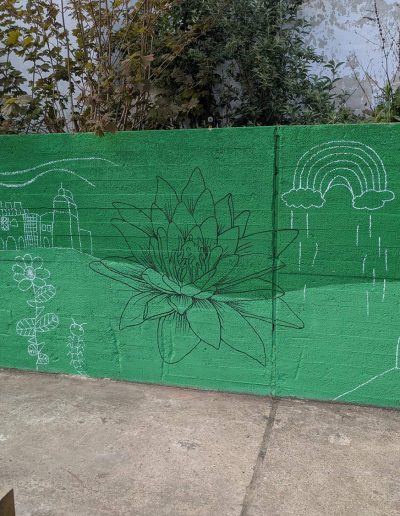 Britannia Gardens mural lily
